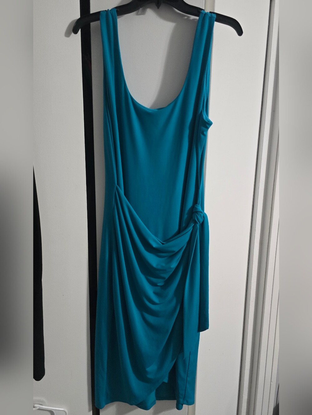 Express Teal Sheath Cocktail Midi Dress